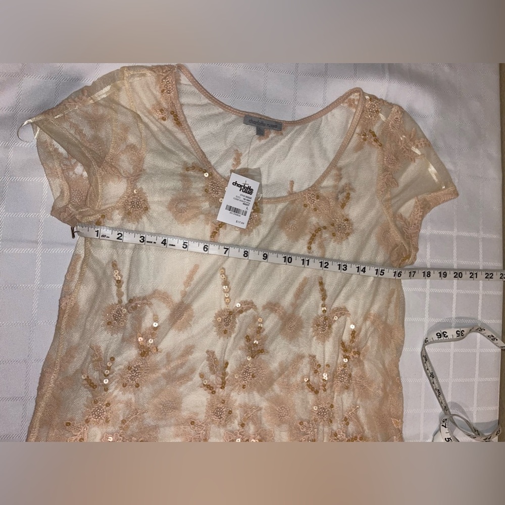 Charlotte Russe lace shirt size large vintage woman’s - Picture 4 of 4